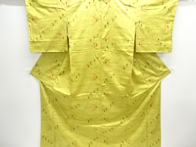 JAPANSE KIMONO / UNUSED TSUMUGI / WOVEN KASURI PATTERN